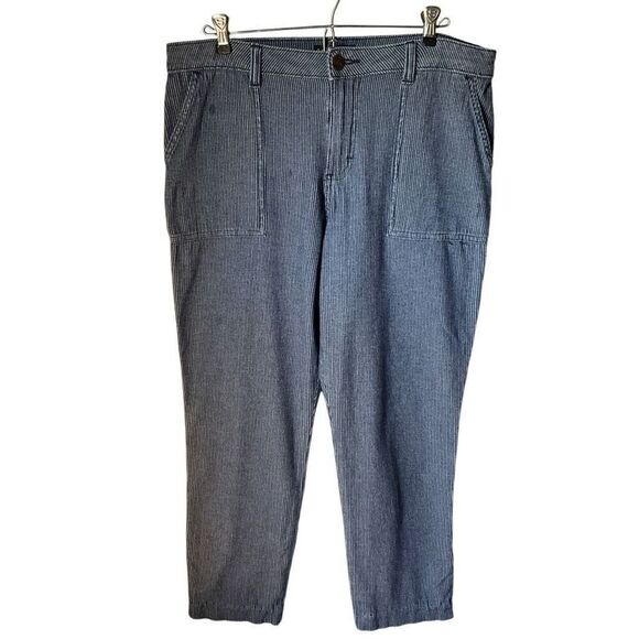 LEE Regular Fit Tapered Leg Pin Stripe Patch Pocket Jeans! 33”. Retro - Picture 4 of 11